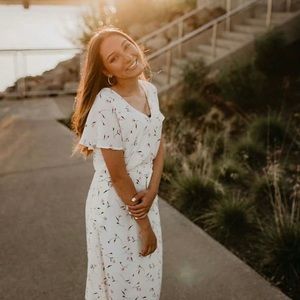 Sienna sky white long dress